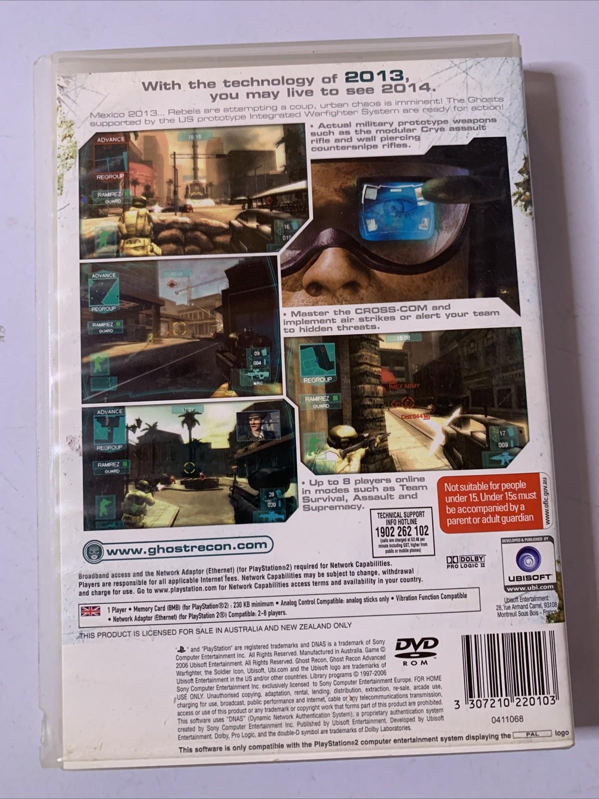 Tom Clancys Ghost Recon Advanced Warfighter PS2 PlayStation 2 PAL Game