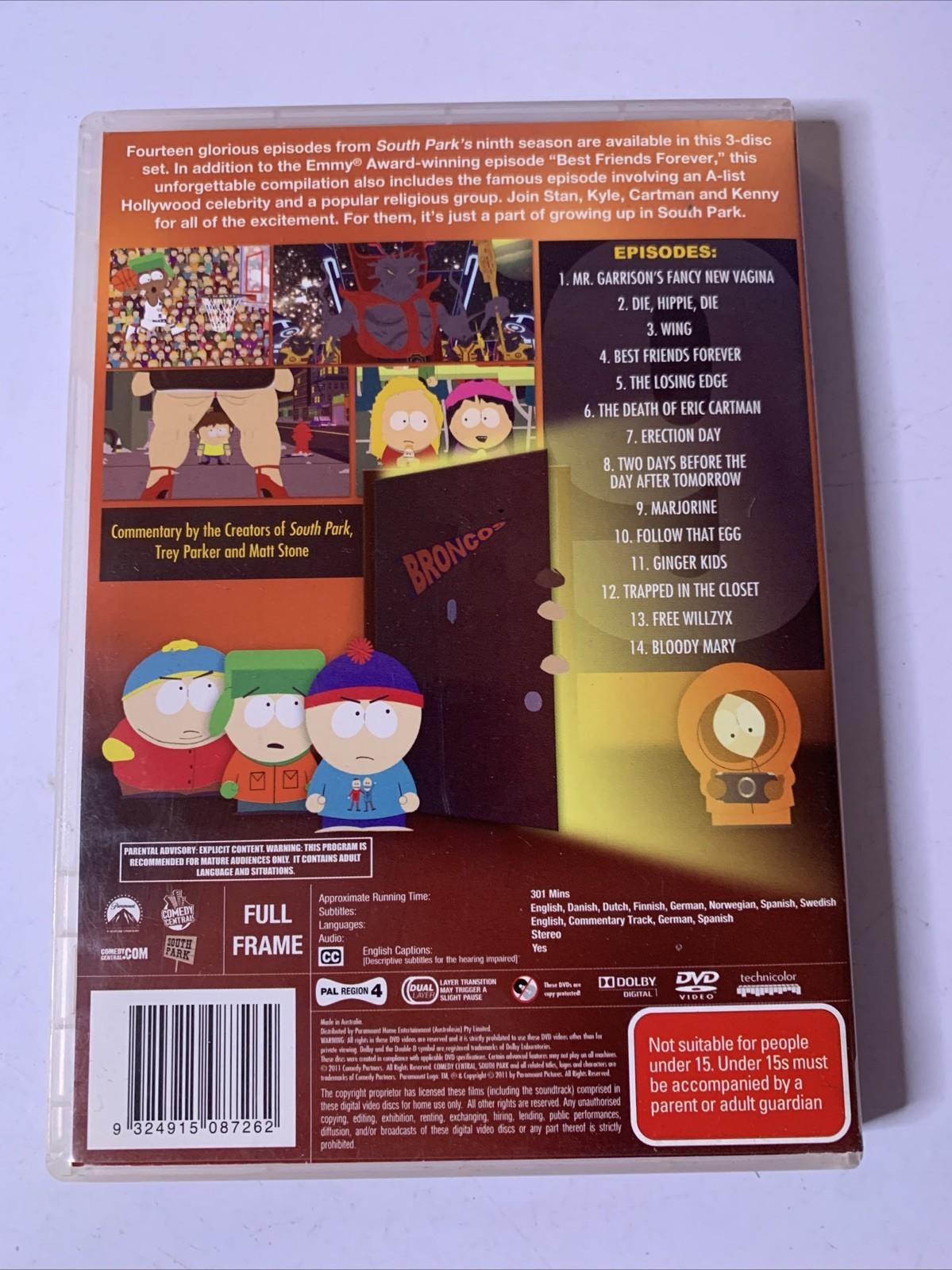 South Park : The Complete Season 9 (DVD, 2005) Region 4