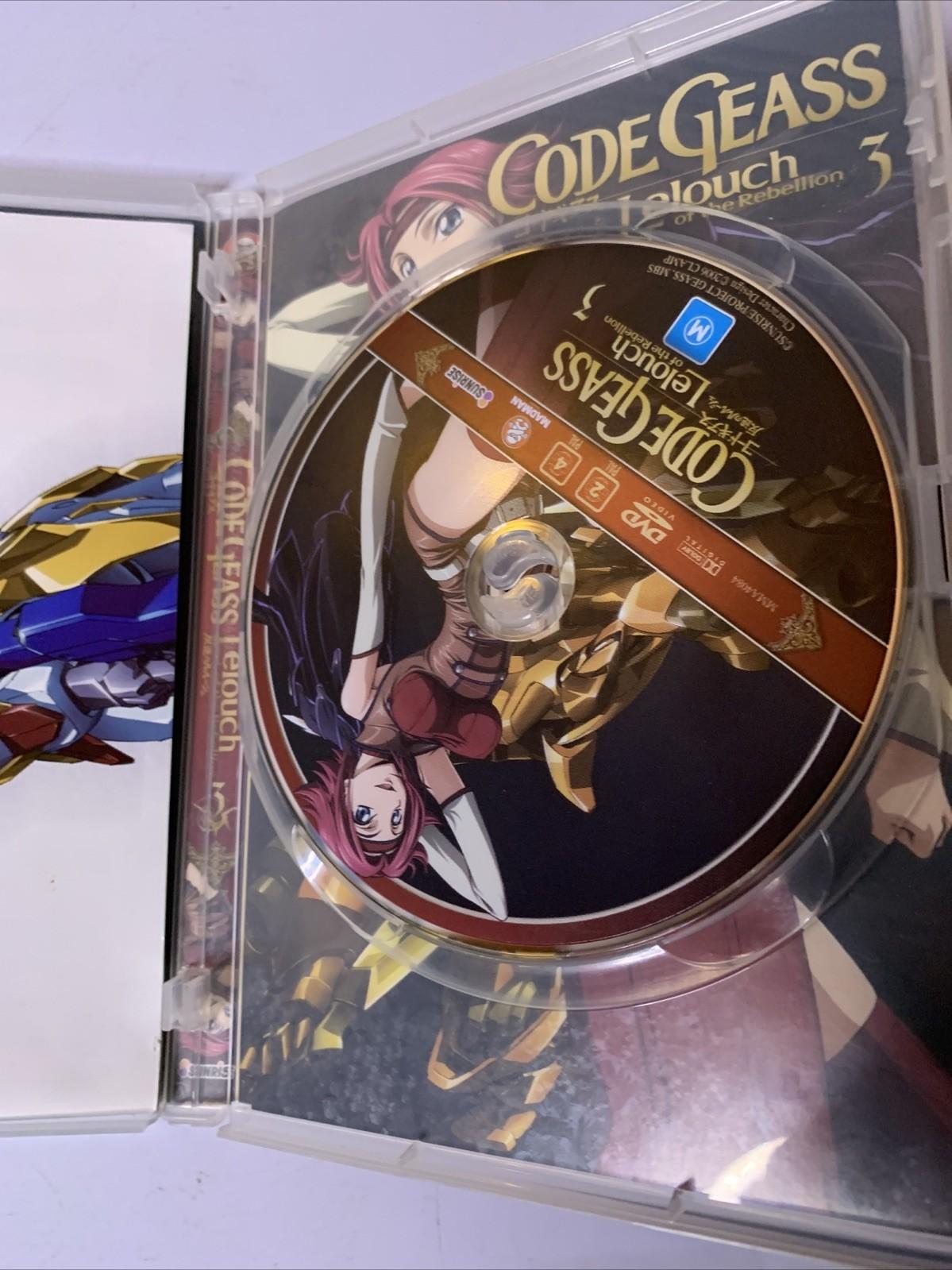 Code Geass Lelouch of the Rebellion : Vol 3 (DVD, 2007) Anime Region 4