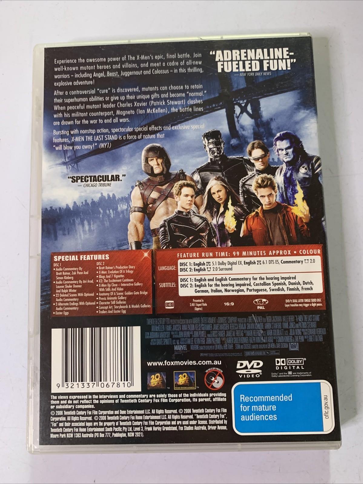 X-Men 3: The Last Stand (Special Edition, DVD, 2006) 2-Disc Region 4
