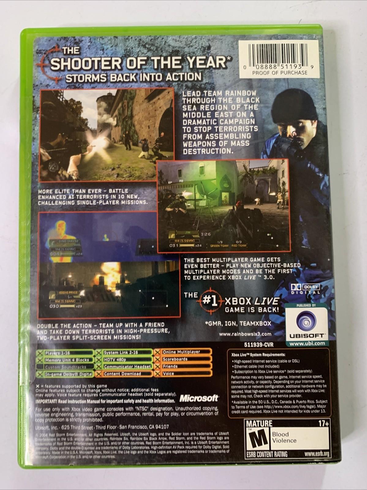 Rainbow Six 3: Black Arrow Microsoft XBOX Original PAL Game Complete