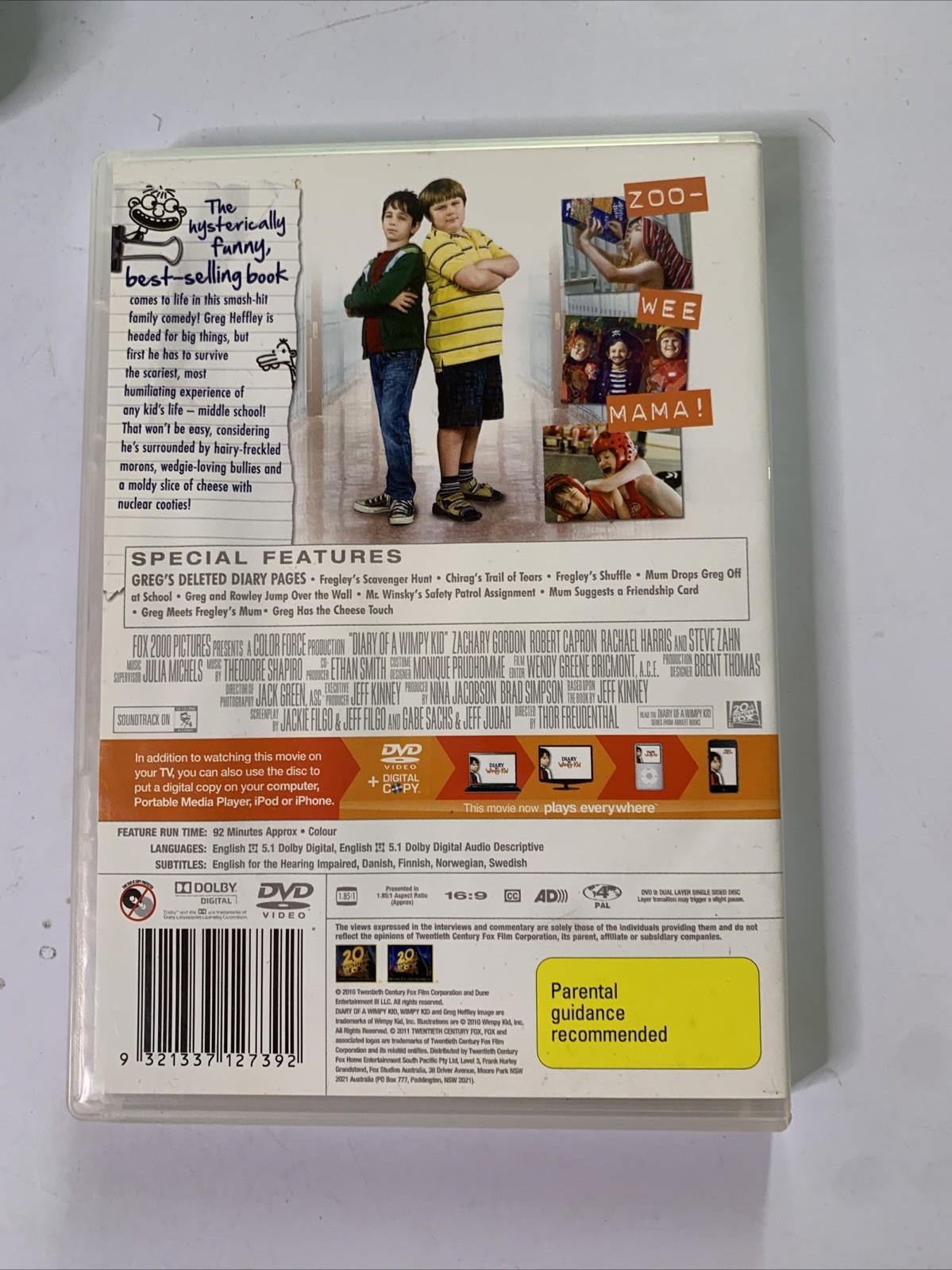 Diary of a Wimpy Kid 1 & 2 (DVD, 2011) Region 4