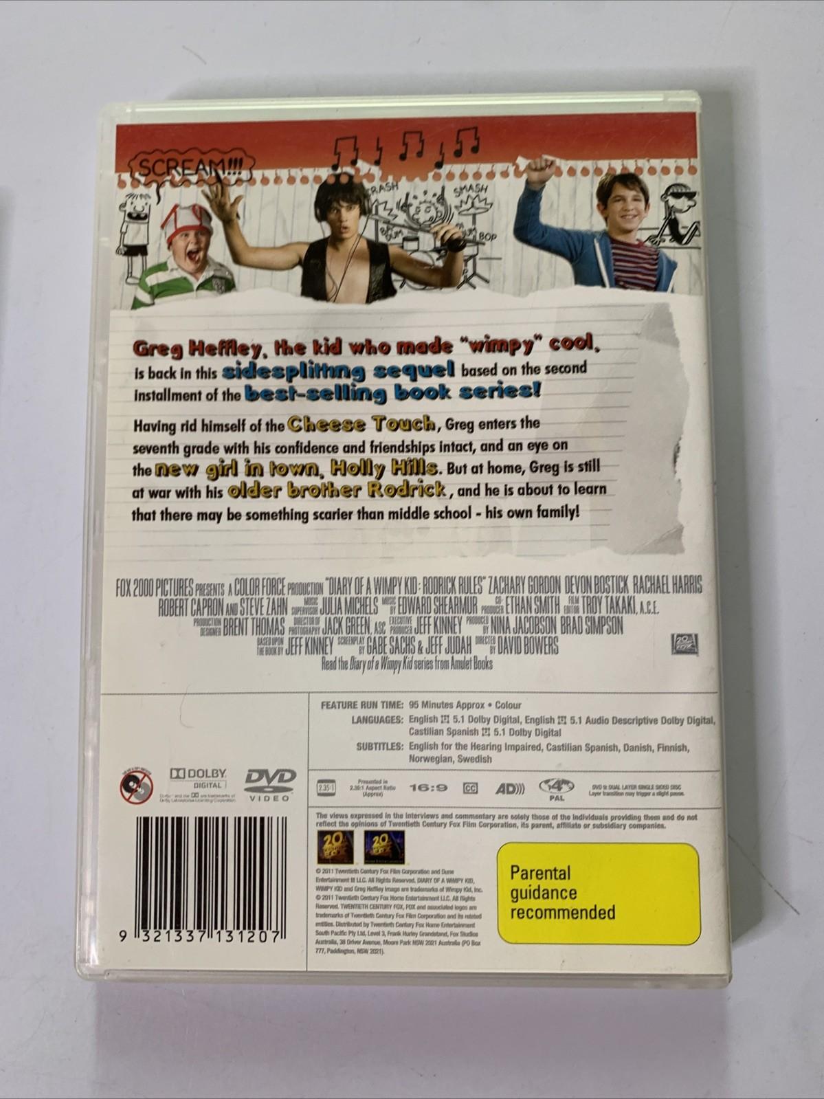 Diary of a Wimpy Kid 1 & 2 (DVD, 2011) Region 4