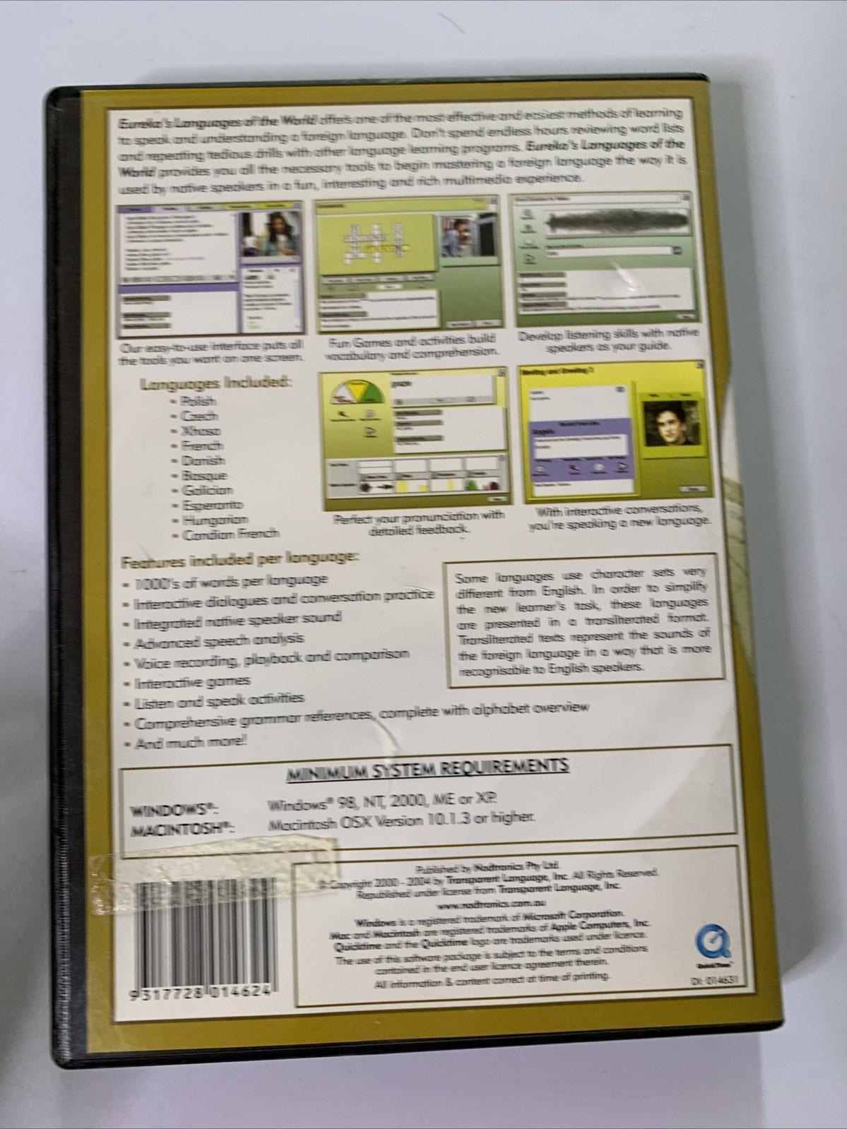 Eureka's Languages Of The World Volume 4 PC CD French Danish Polish Czech Basque