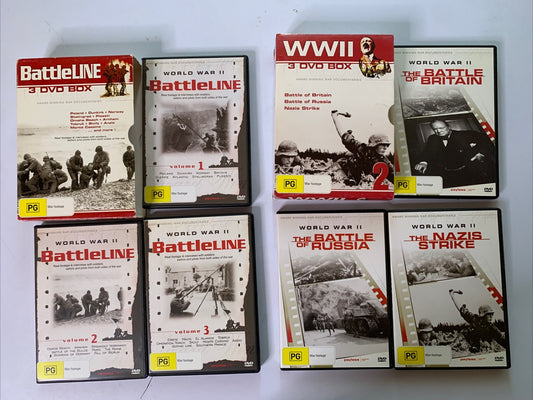 World War 2 Battle of Britain + Battle of Russia + Nazis Strike (DVD, 6-Disc)