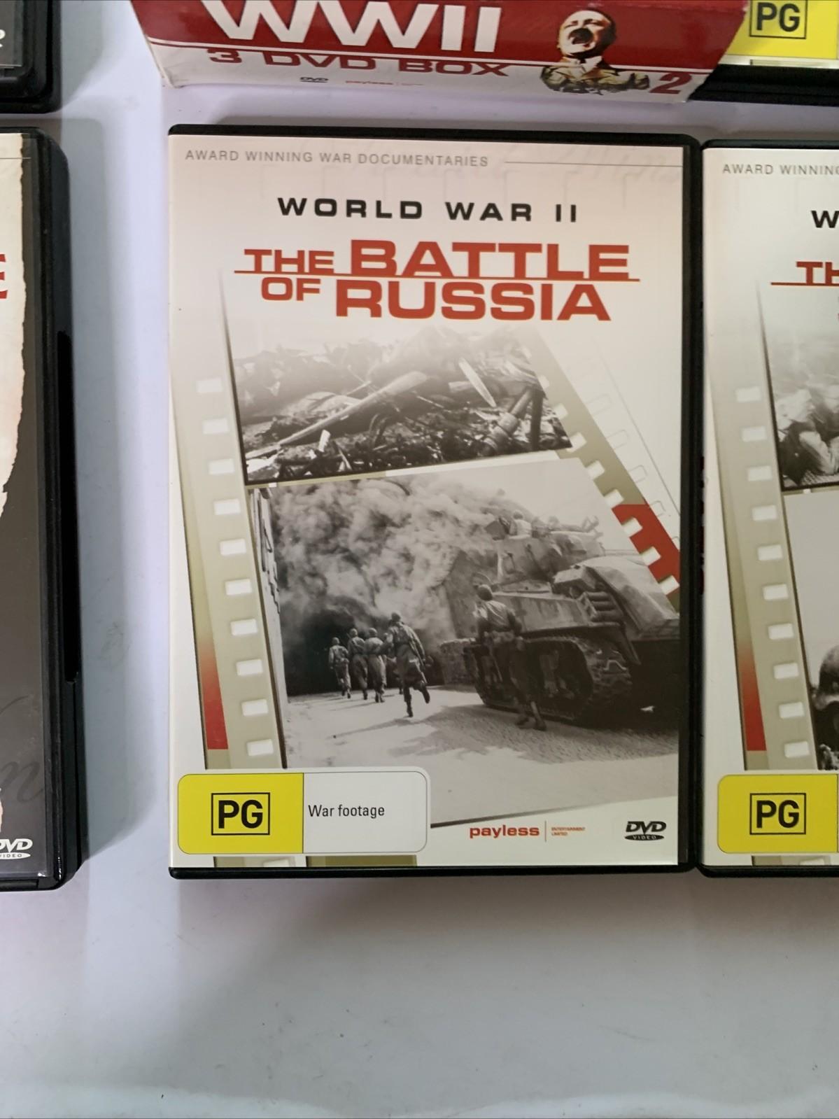 World War 2 Battle of Britain + Battle of Russia + Nazis Strike (DVD, 6-Disc)