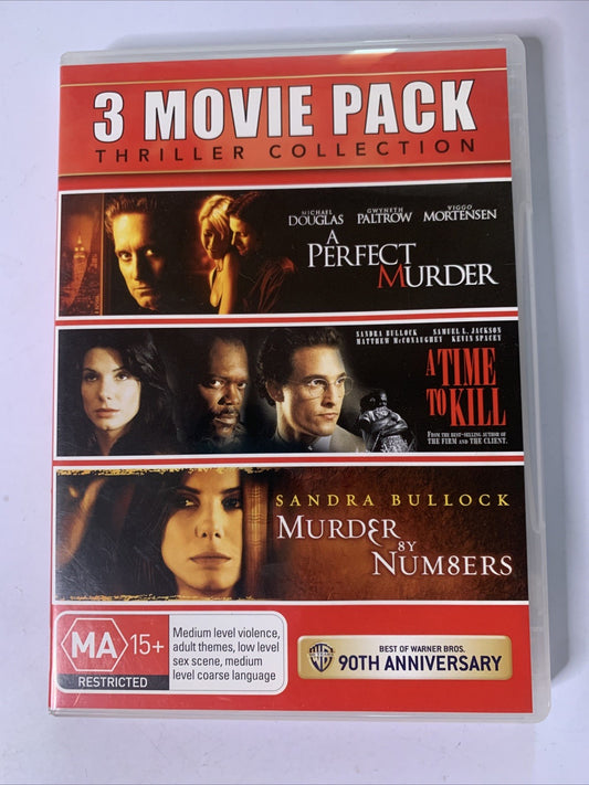 A Perfect Murder / Murder By Numbers / A Time To Kill (DVD, 2013) Region 4