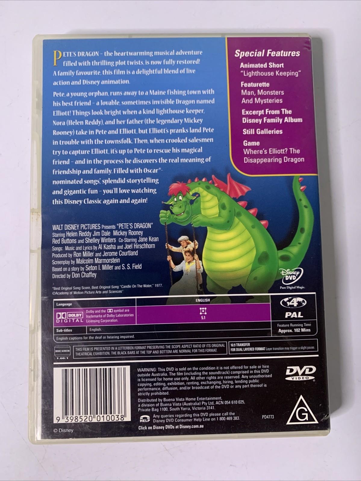 Pete's Dragon (DVD, 1977) Disney Animated Film Region 4