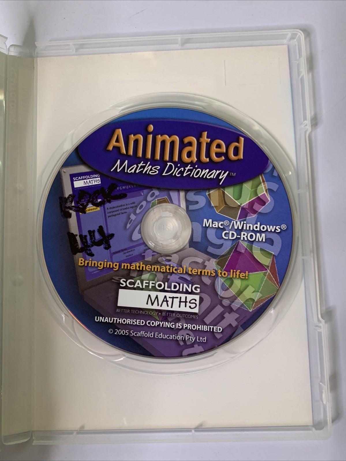 Animated Maths Dictionary PC Windows Mac CD-ROM Educational Software