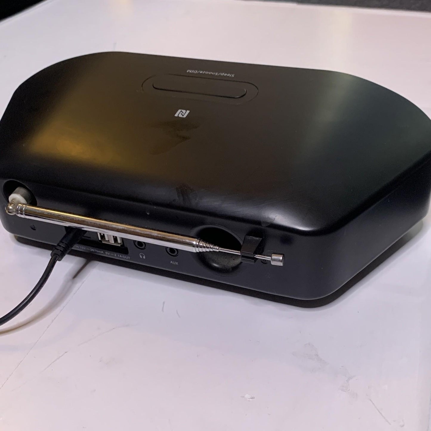 Bush DAB+ FM Dual Alarm Clock Radio AURORA BLK