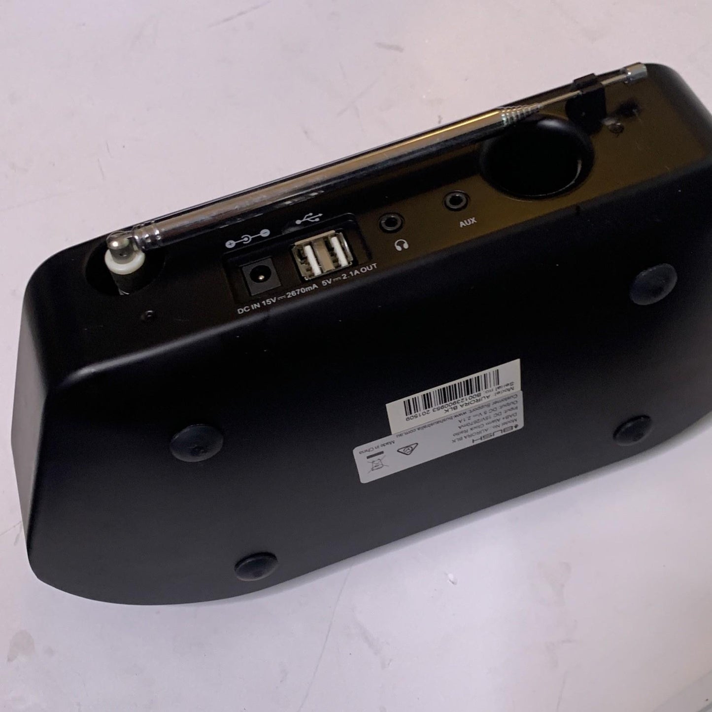 Bush DAB+ FM Dual Alarm Clock Radio AURORA BLK