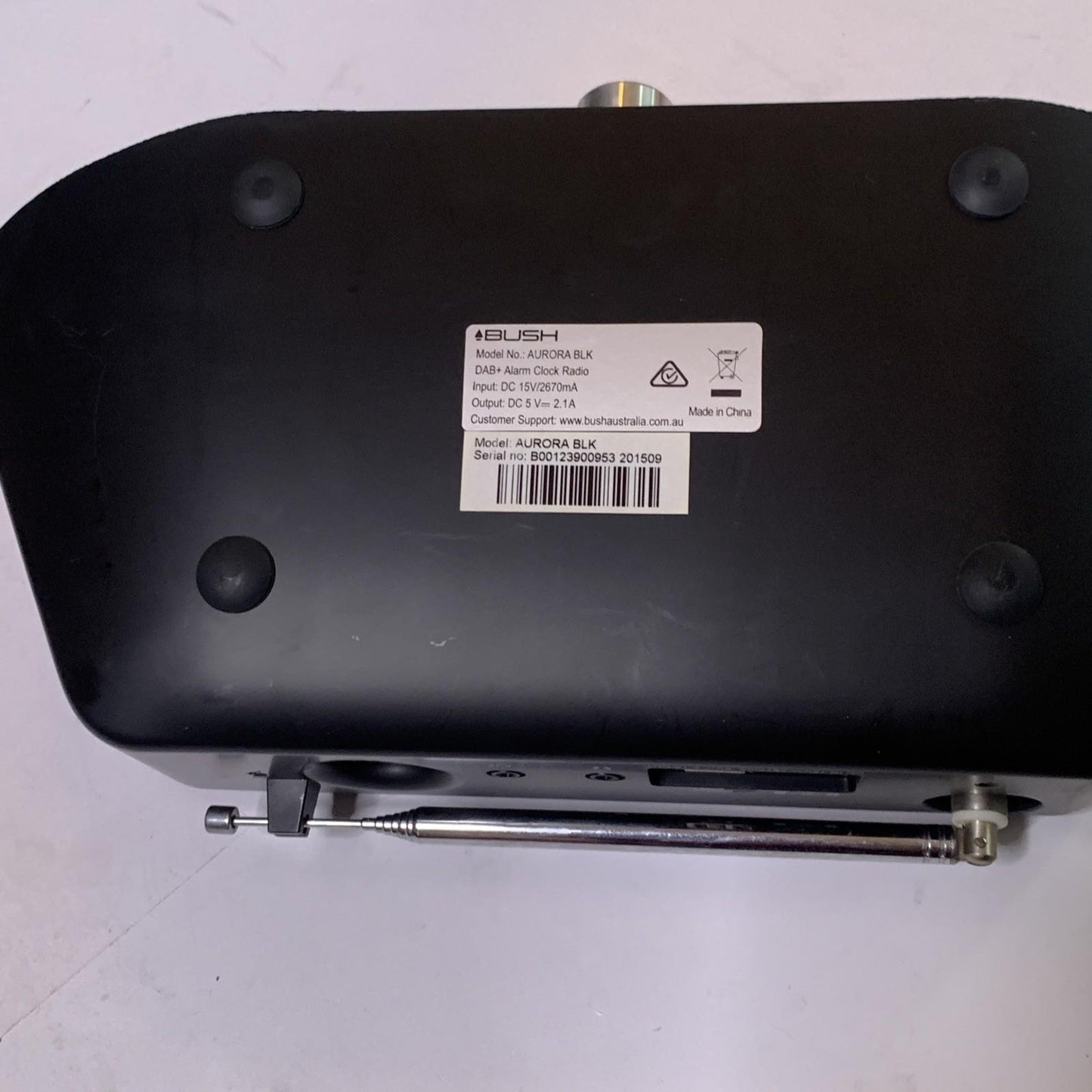 Bush DAB+ FM Dual Alarm Clock Radio AURORA BLK