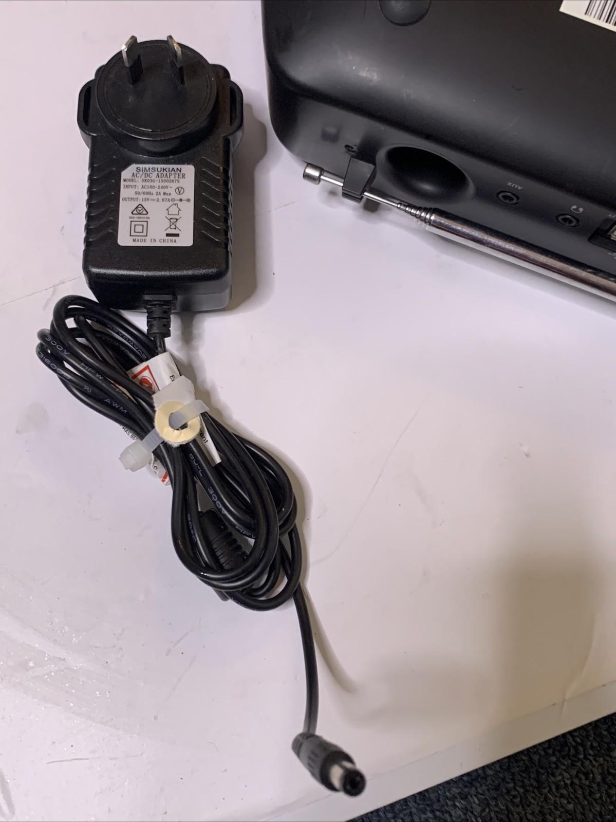 Bush DAB+ FM Dual Alarm Clock Radio AURORA BLK