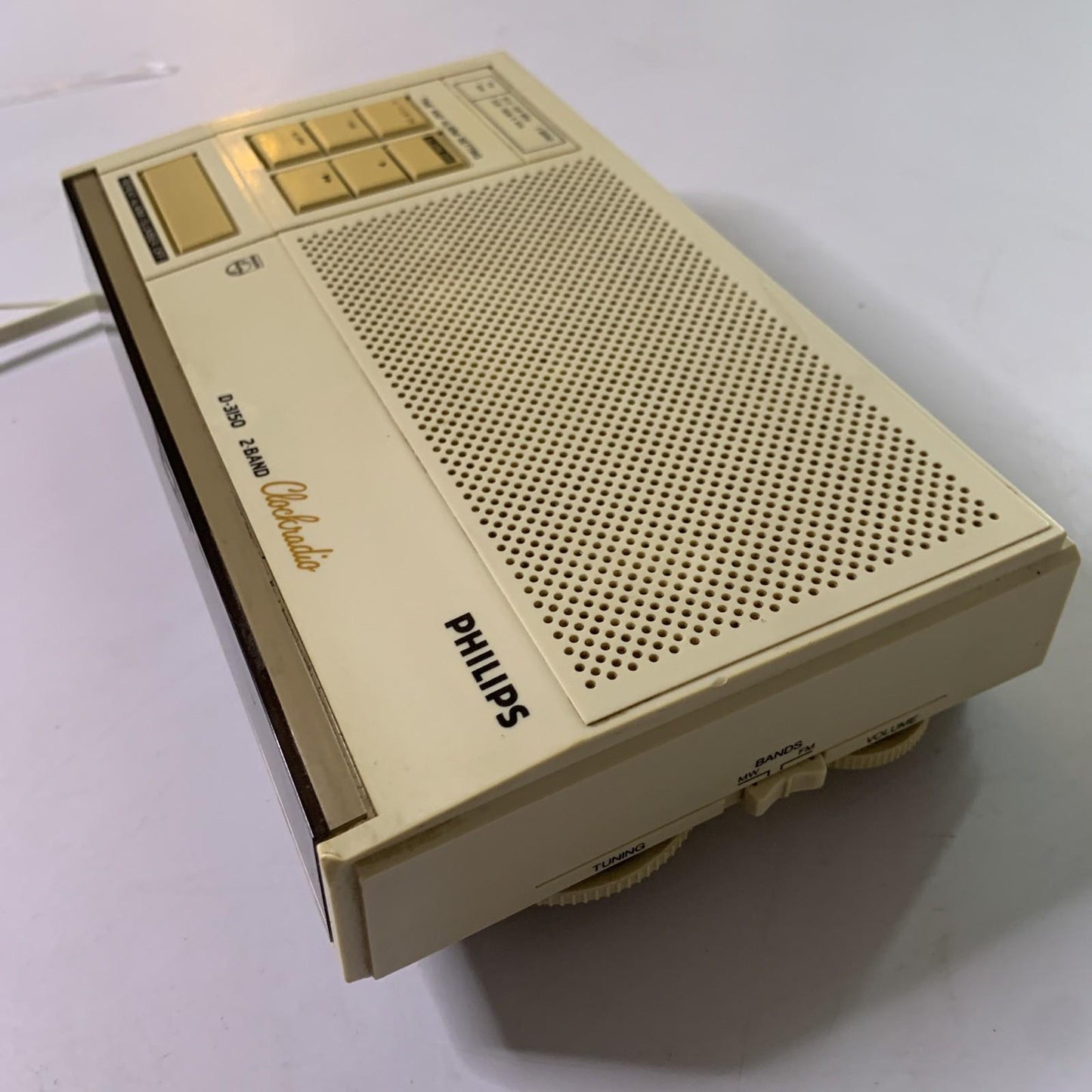 Philips D-3150 Snooze Alarm Clock Radio Vintage Retro