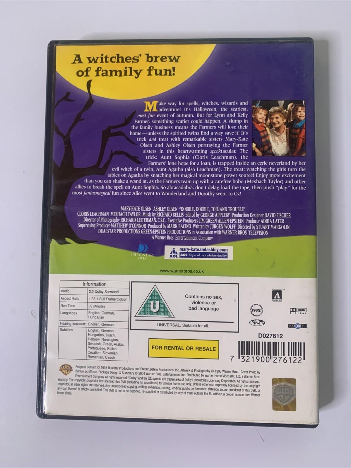 Double Double Toil And Trouble (DVD,1993) Mary-Kate Olsen, Ashley Olsen Region 2