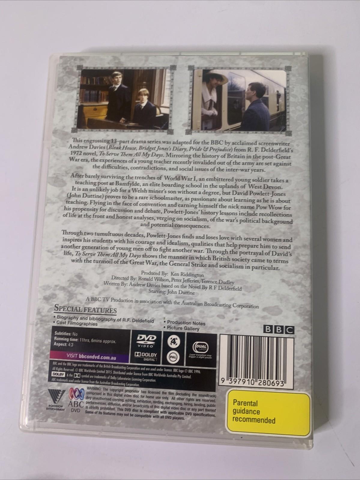 To Serve Them All My Days: Mini-Series Complete (DVD, 1980, 6-Discs) Region 4