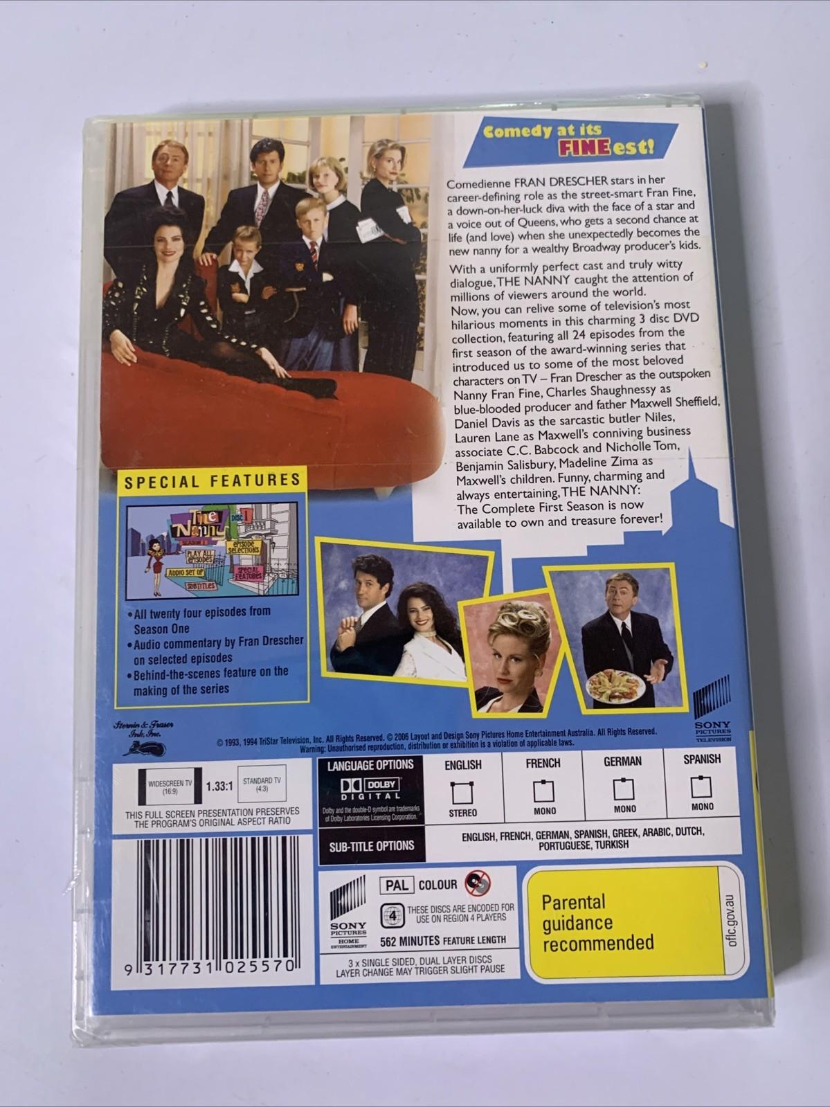 The Nanny : The Complete Season 1 (DVD, 1993) Fran Drescher  Region 4 NEW Sealed