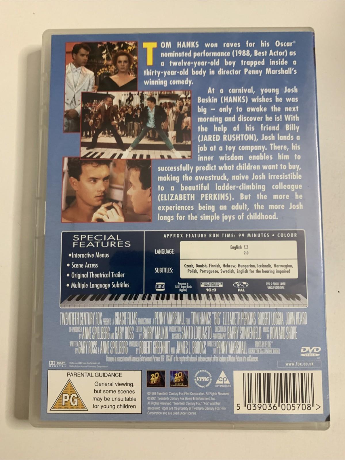 Big (DVD, 1988) Tom Hanks, Elizabeth Perkins Region 2