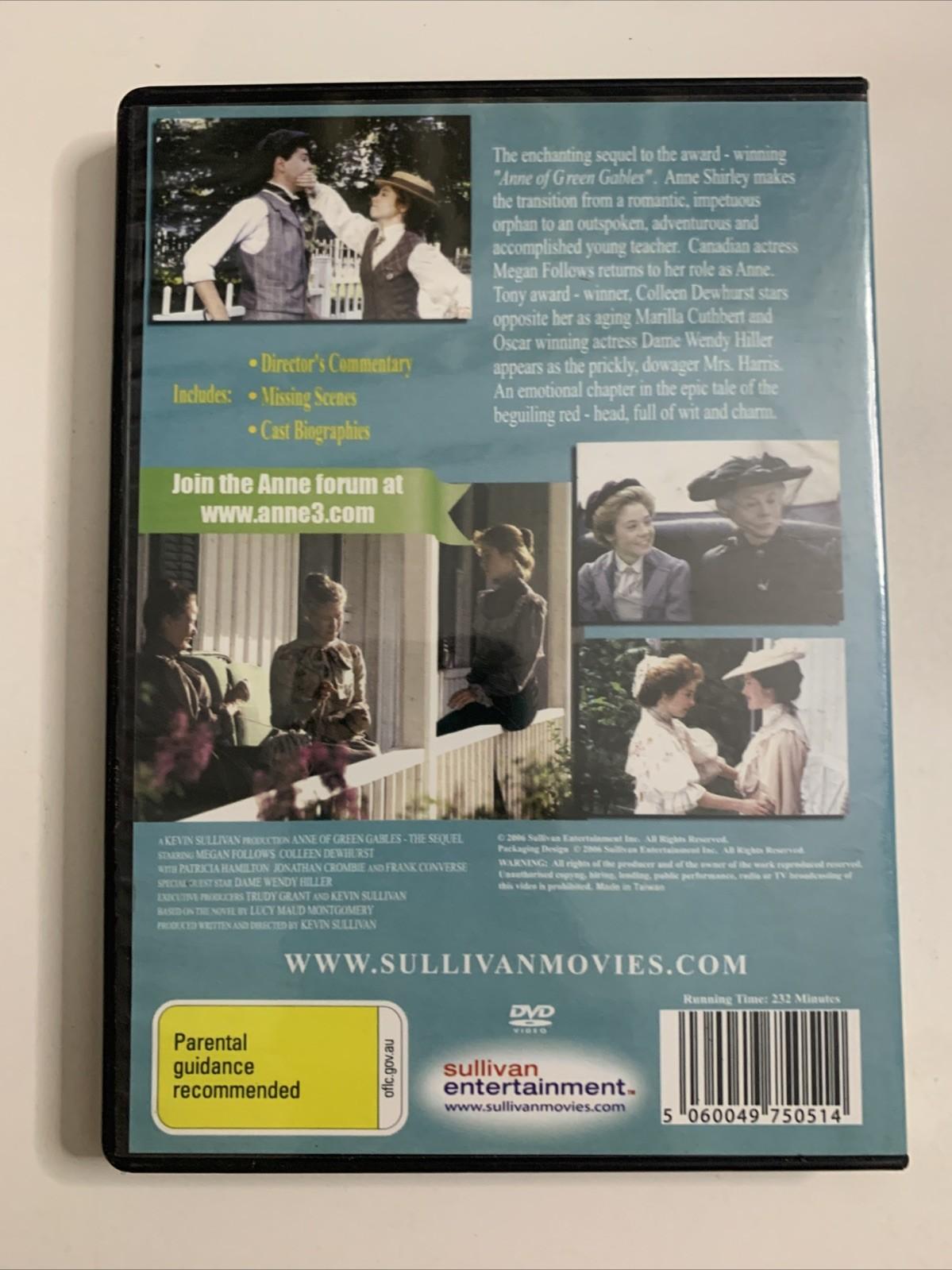 Anne Of Green Gables: The Sequel (DVD, 1988) All Regions