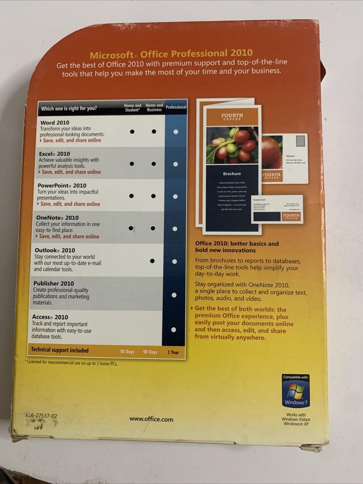 Microsoft Office Professional 2010 DVD for Windows