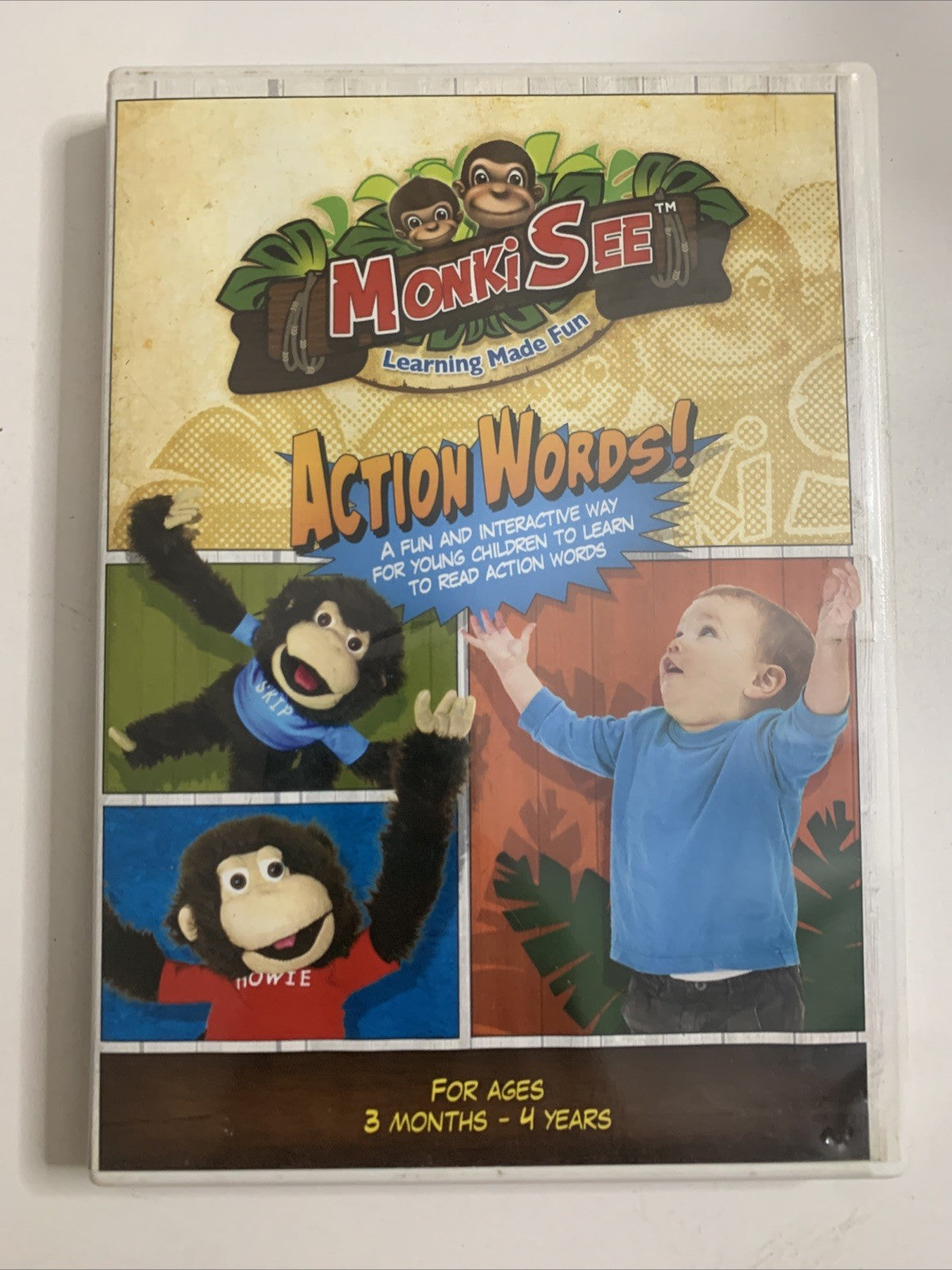 Monkisee: Action Words (DVD, 2011) Early Learning Education All Regions