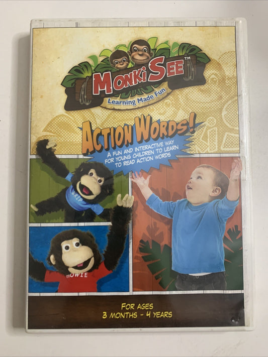 Monkisee: Action Words (DVD, 2011) Early Learning Education All Regions