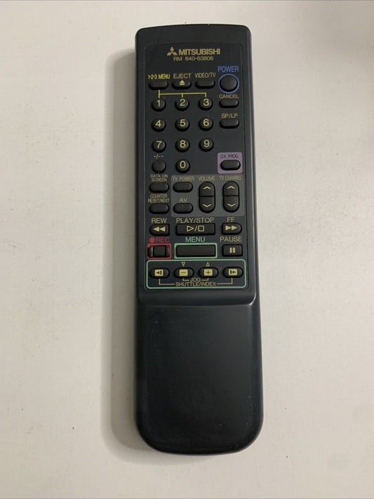 Genuine Mitsubishi RM-640-63806 Remote Control For Mitsubishi VHS Player