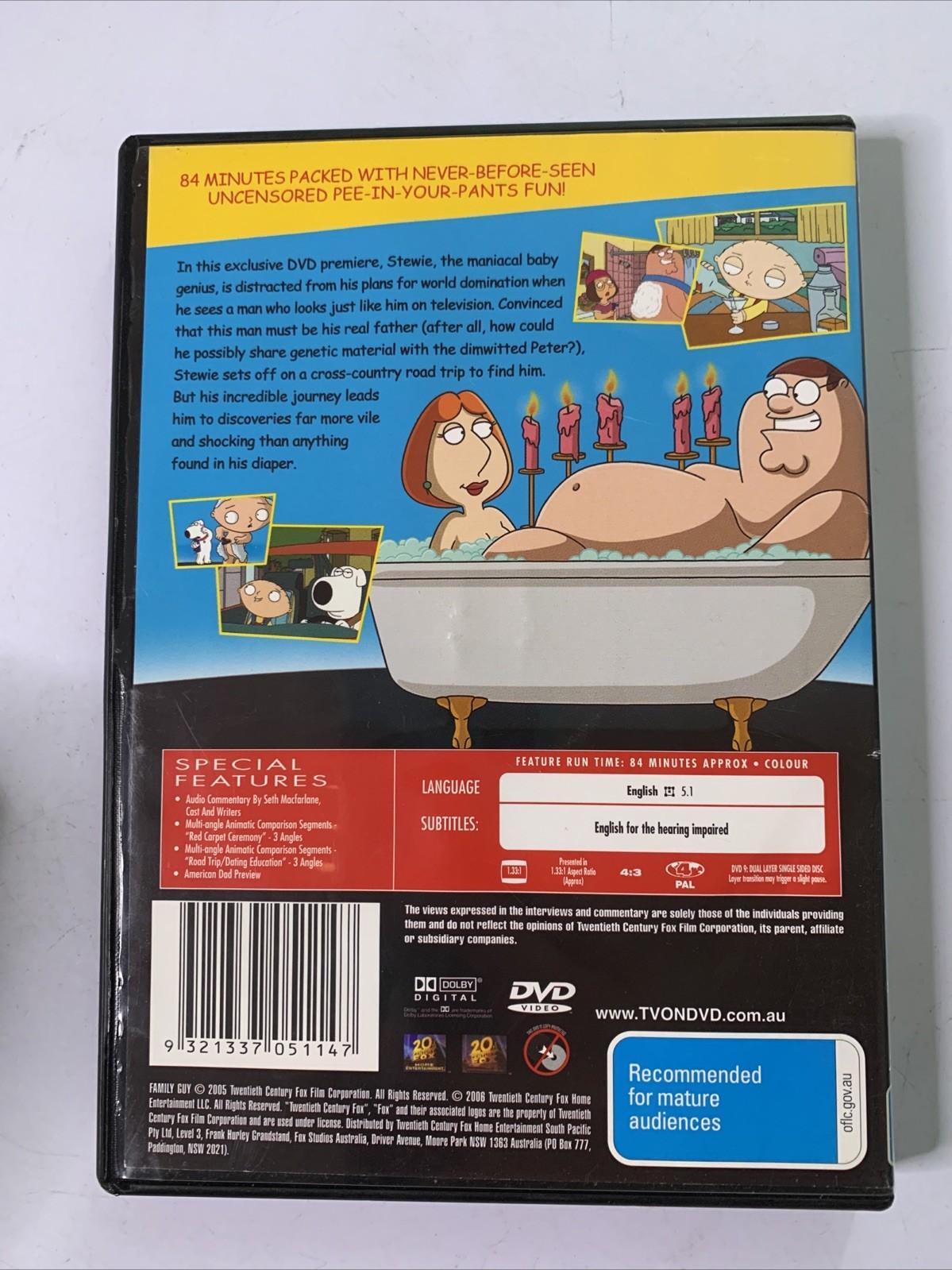 Family Guy Presents Stewie Griffin: The Untold Story (DVD, 2005) Region 4