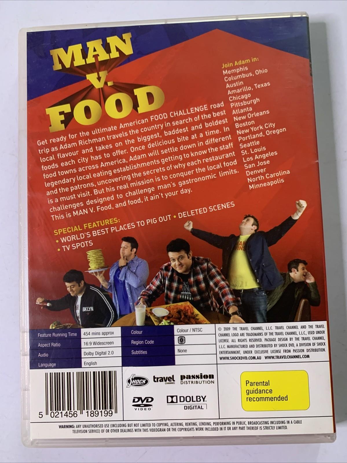 Man V Food:  Season 1  (DVD, 2010, 2-Disc Set) Adam Richman  Region 4