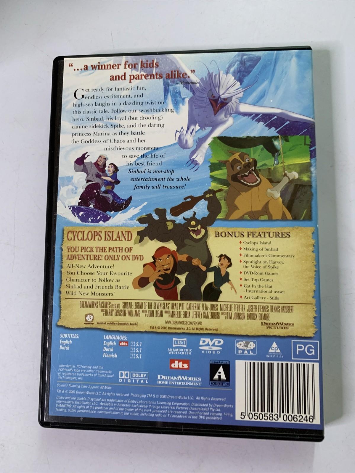 Sinbad: Legend Of The Seven Seas (DVD, 2003) Animated Film Region 4 &2