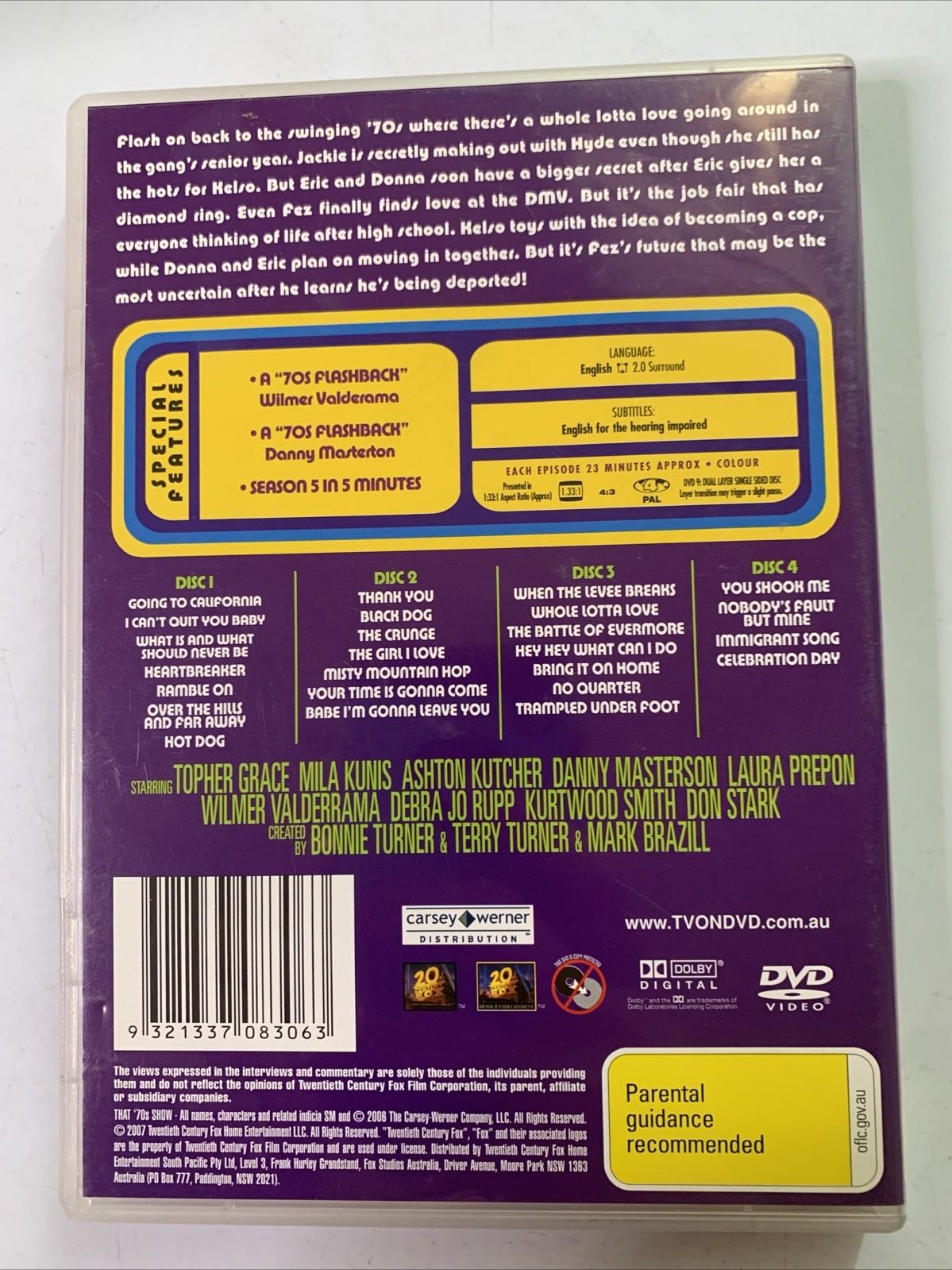 That 70's Show : The Complete Season 5 (DVD, 2004, 4-Discs) Region 4