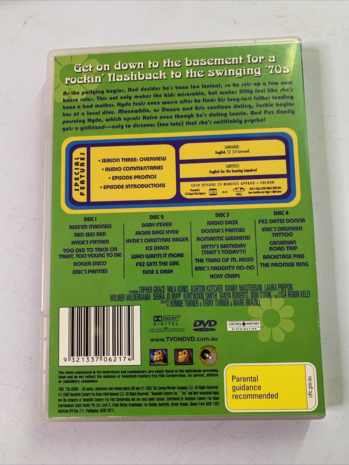 That 70's Show : Season 3 (DVD, 2000, 4-Discs) Region 4