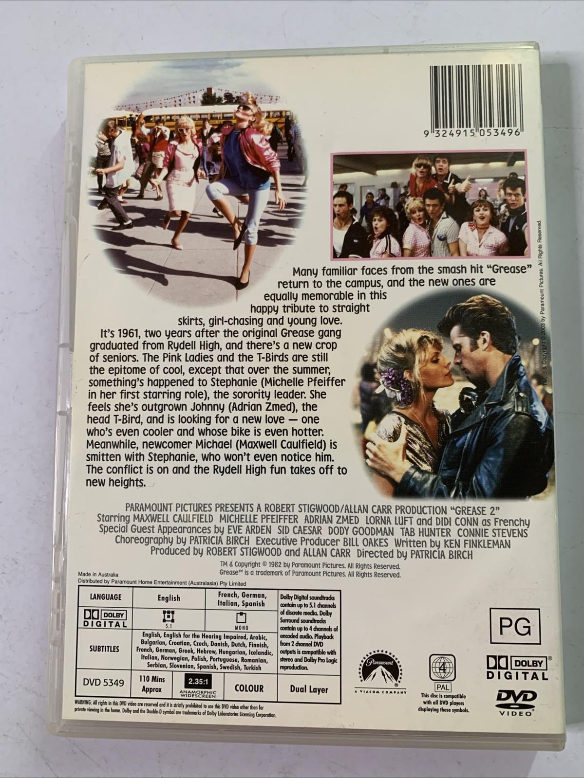 Grease 2 (DVD, 1982) Maxwell Caulfield, Michelle Pfeiffer  Region 4