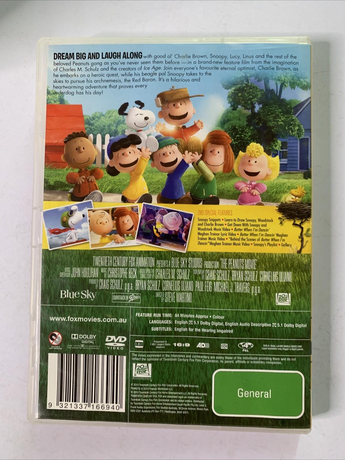 Snoopy And Charlie Brown: The Peanuts Movie (DVD, 2015) Region 4