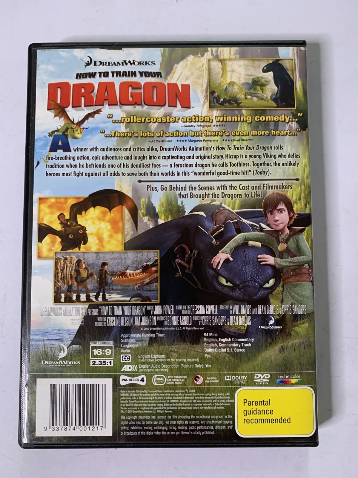 How to Train Your Dragon (DVD, 2010) Dreamworks Animation Region 4