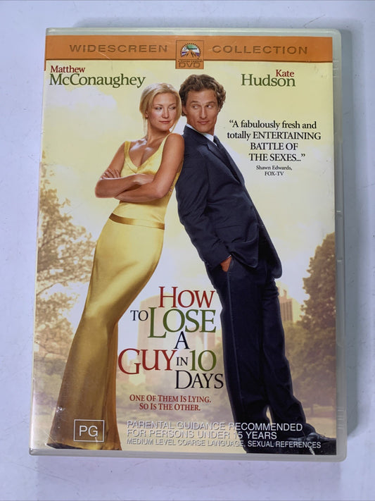 How To Lose A Guy In 10 Days (DVD, 2002) Kate Hudson, Matthew McConaughey