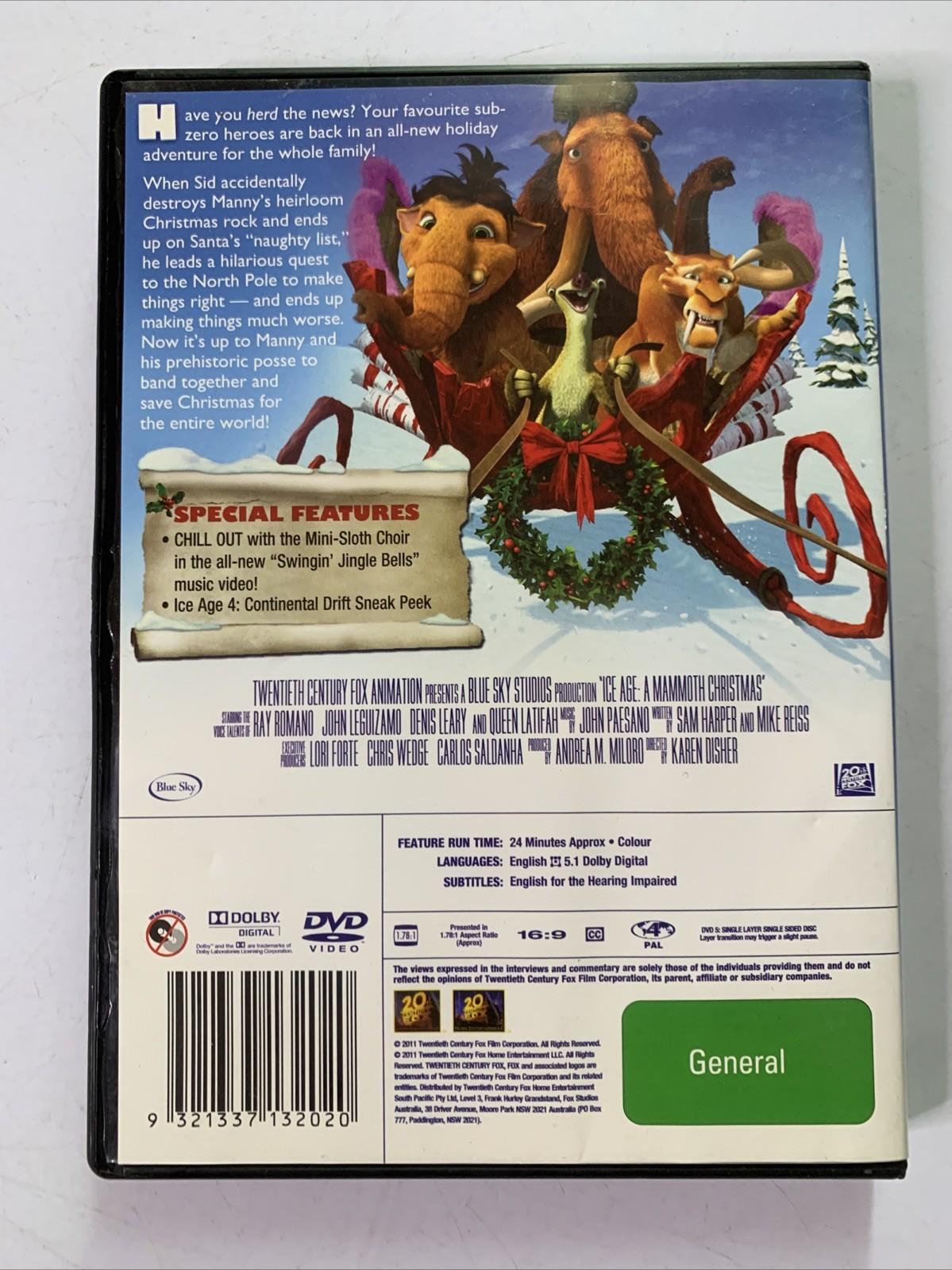 Ice Age: A Mammoth Christmas (DVD, 2011) Region 4