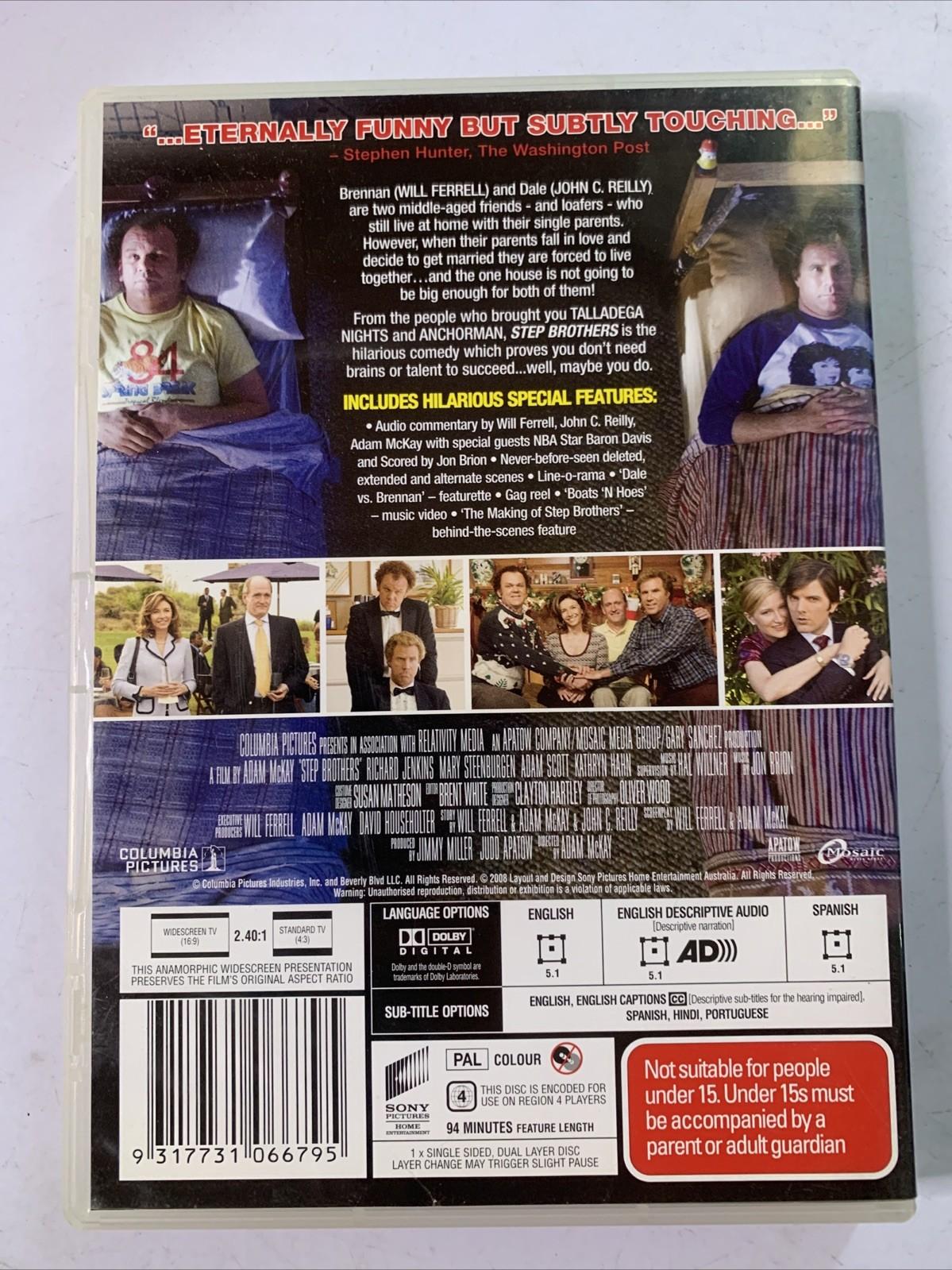 Step Brothers (DVD, 2008) Will Ferrell, John C. Reilly Region 4
