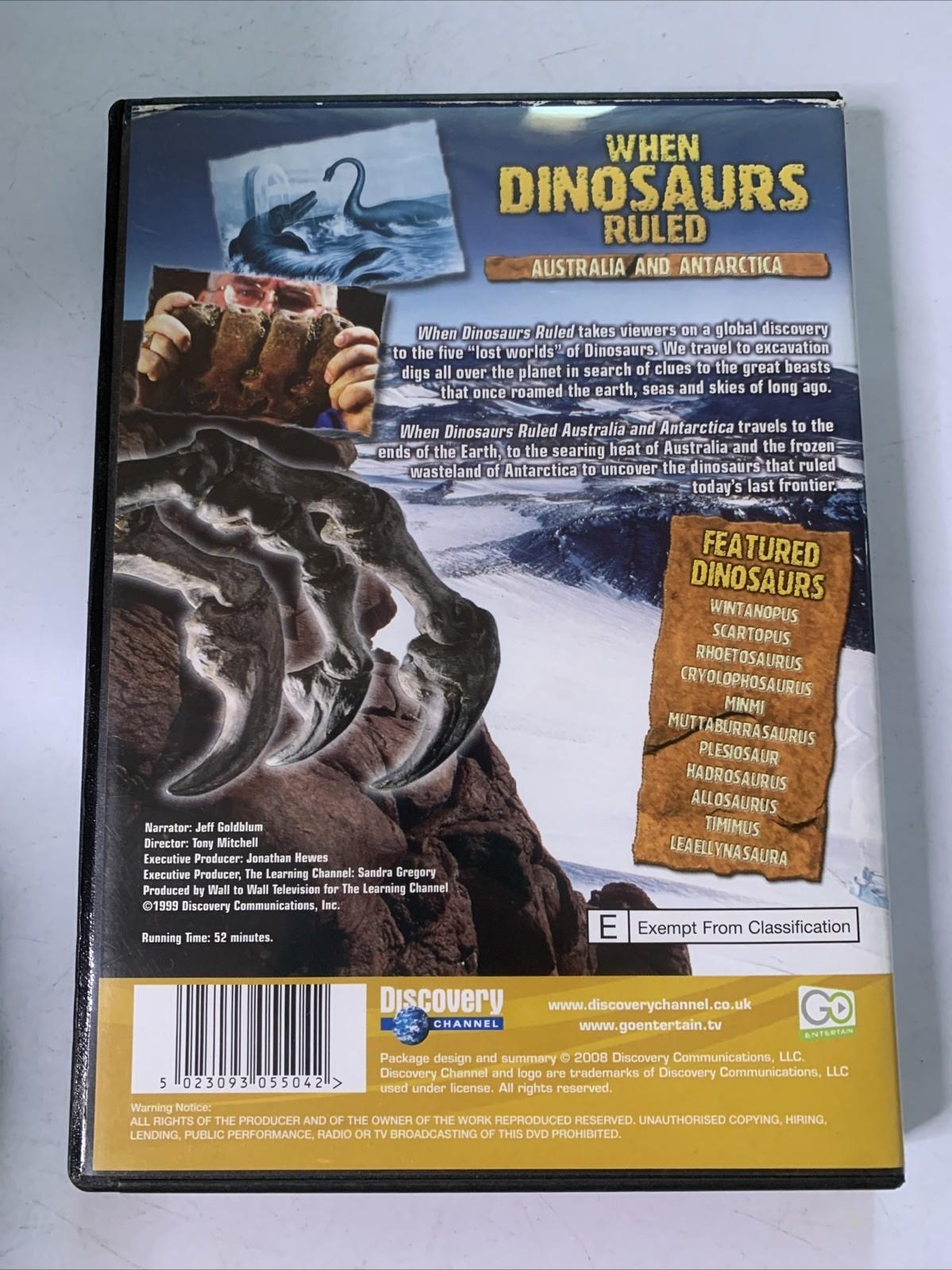 When Dinosaurs Ruled Australia And Antarctica (DVD, 1999) Region 4 &2