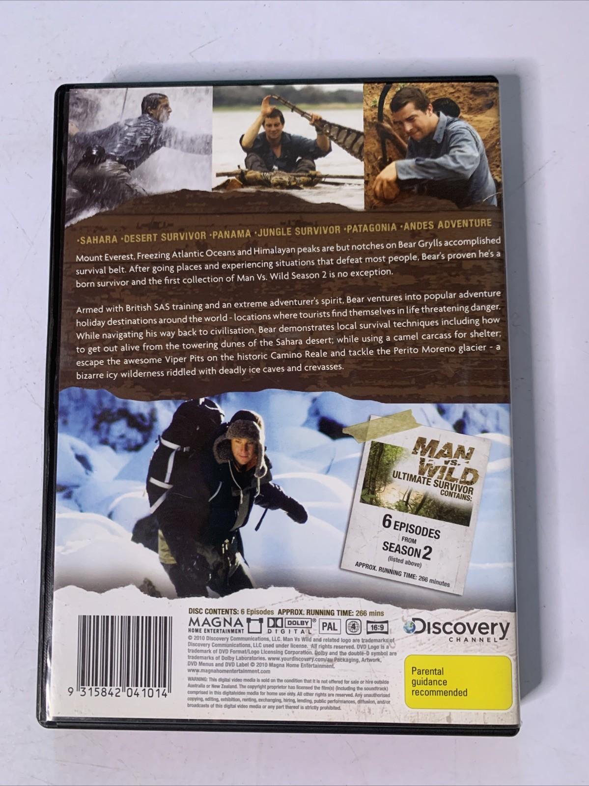 Man Vs Wild: Ultimate Survivor (DVD, 2007, 2-Disc) Bear Grylls  Region 4