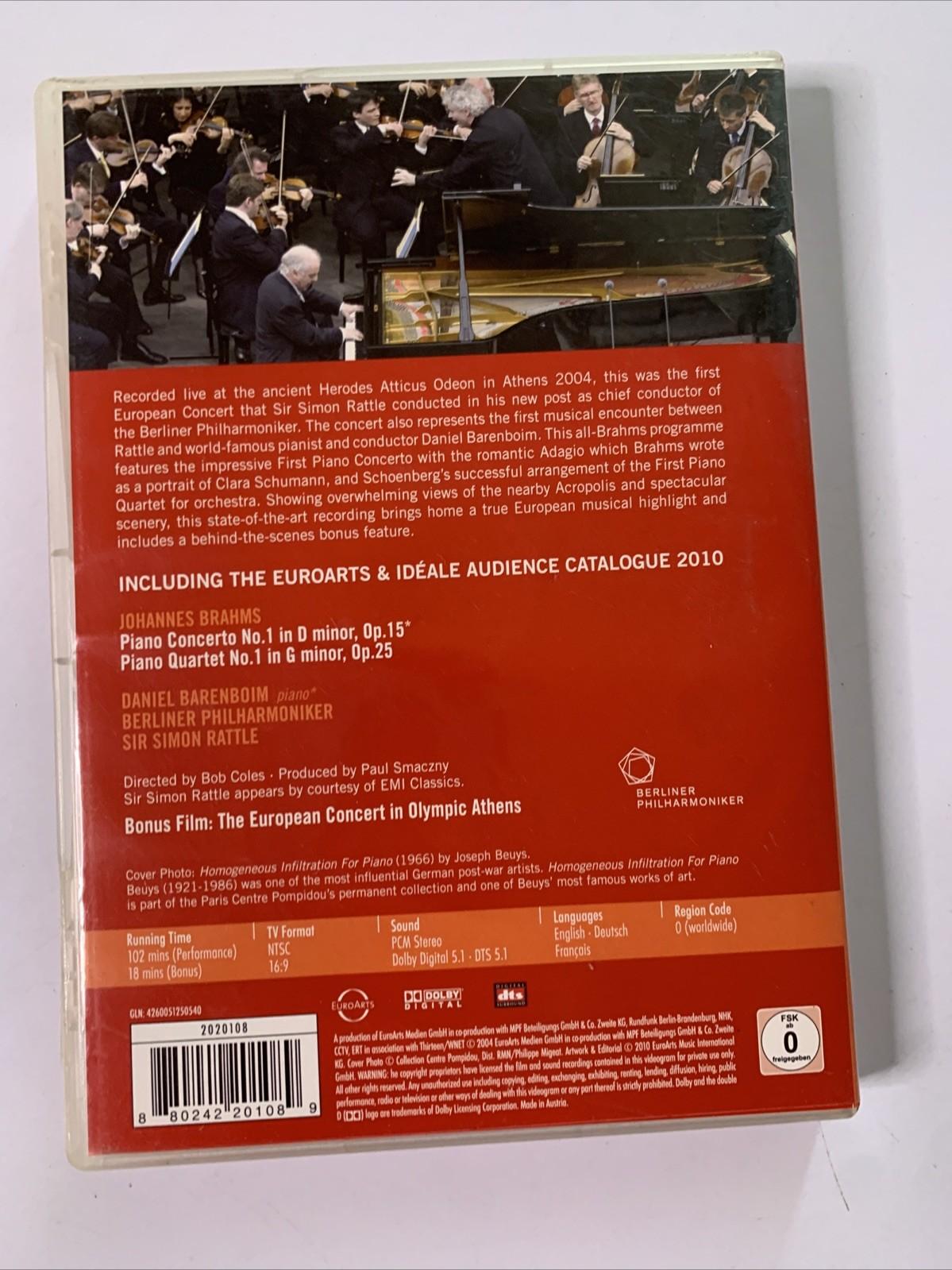 Brahms: Piano Concerto No. 1 / Piano Quartet No. 1 (DVD, 2010) All Regions