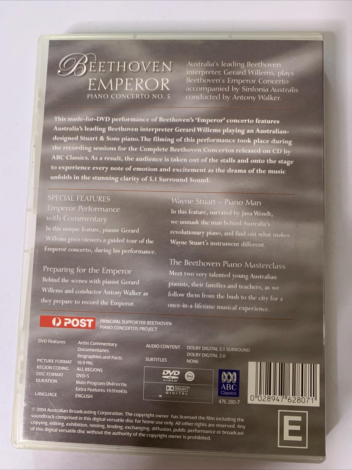 Beethoven Piano Concerto No.5 Emperor (DVD, 2004) Gerard Willems All Regions