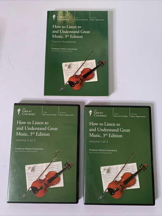 Great Courses How To Listen To And Understand Great Music 3rd Edition DVD + Book