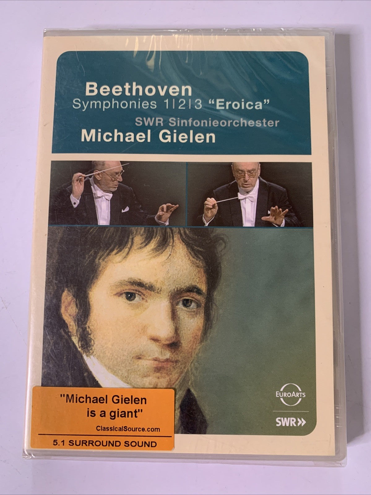 Beethoven Symphonies 1, 2 & 3 Eroica SWR Sinfonieorchester (DVD) All Regions NEW