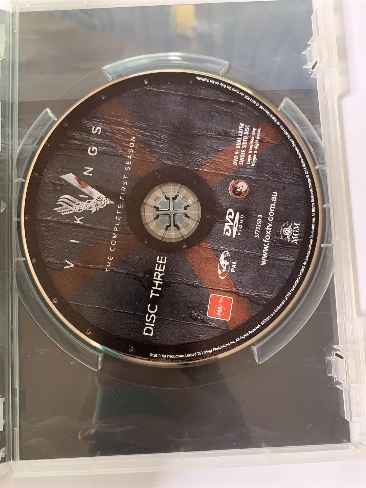 Vikings : Season 1 (DVD, 2013, 3-Discs) Region 4