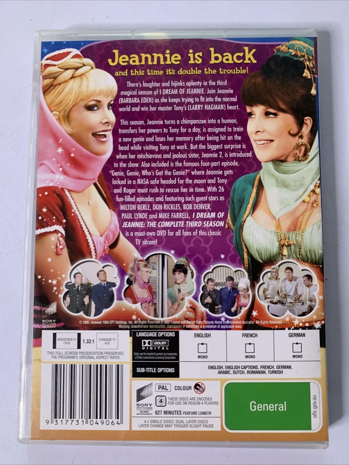 I Dream Of Jeannie : Season 3 (DVD, 1968, 4-Discs) Region 4