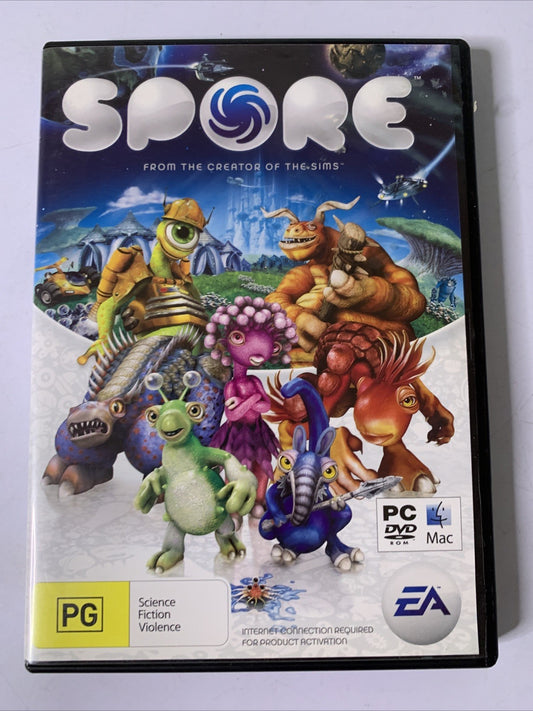 Spore PC DVD Windows Mac 2008 Game Complete