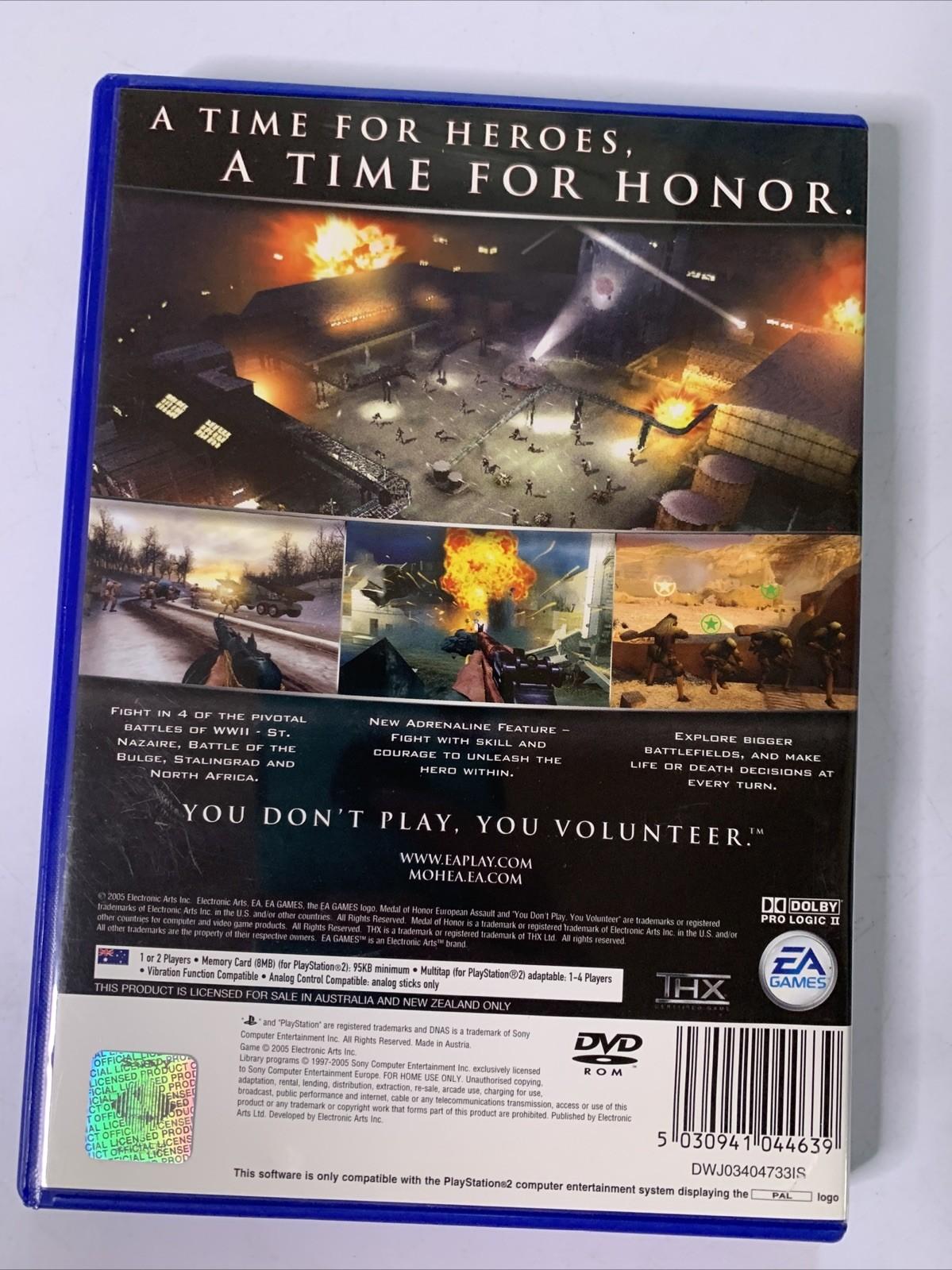 Medal Of Honor : European Assault PS2 Sony PlayStation 2 PAL Game Complete