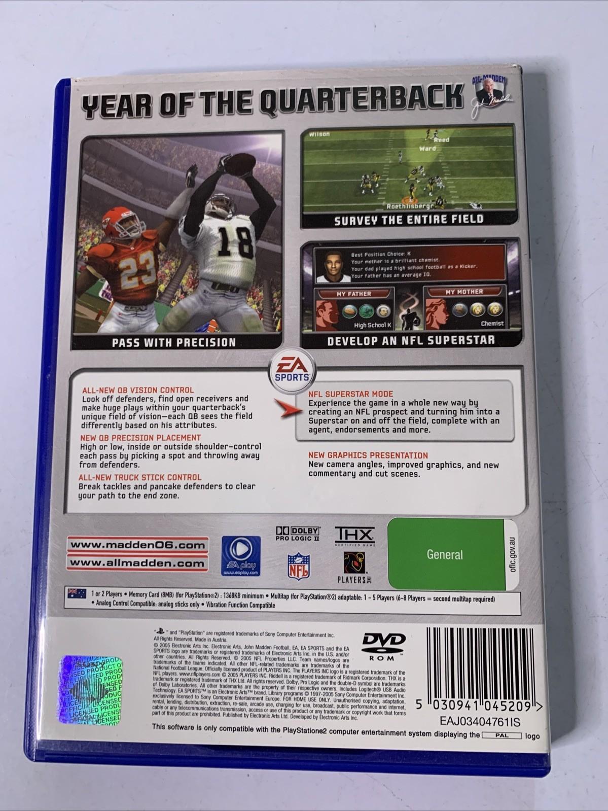 Madden NFL 06 PS2 Sony PlayStation 2 PAL EA Sports Game Complete