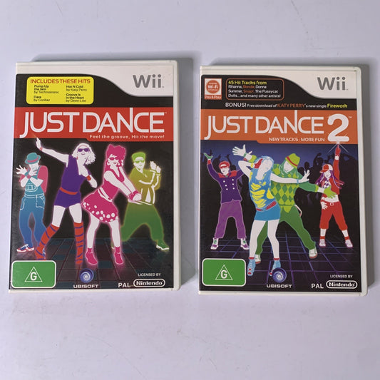 Just Dance 1 & 2 Nintendo Wii PAL Music Dancing Game Complete